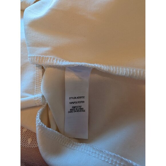 Jolie & Joy Black Lace Romantic Mesh Tiered Ruffle, Sheer Arms Blouse Women’s M - Picture 4 of 4